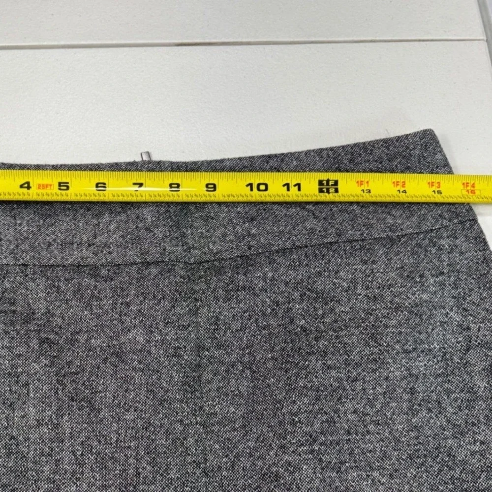 Banana Republic Tweed Pencil Skirt Gray Zipper Front Business Casual Women‎ 4